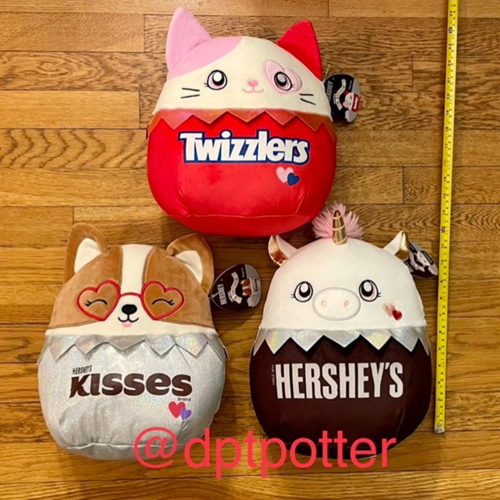 Scented set of 3 Hershey’s Squishmallows Karina Regina Sofia Fast shipping!
